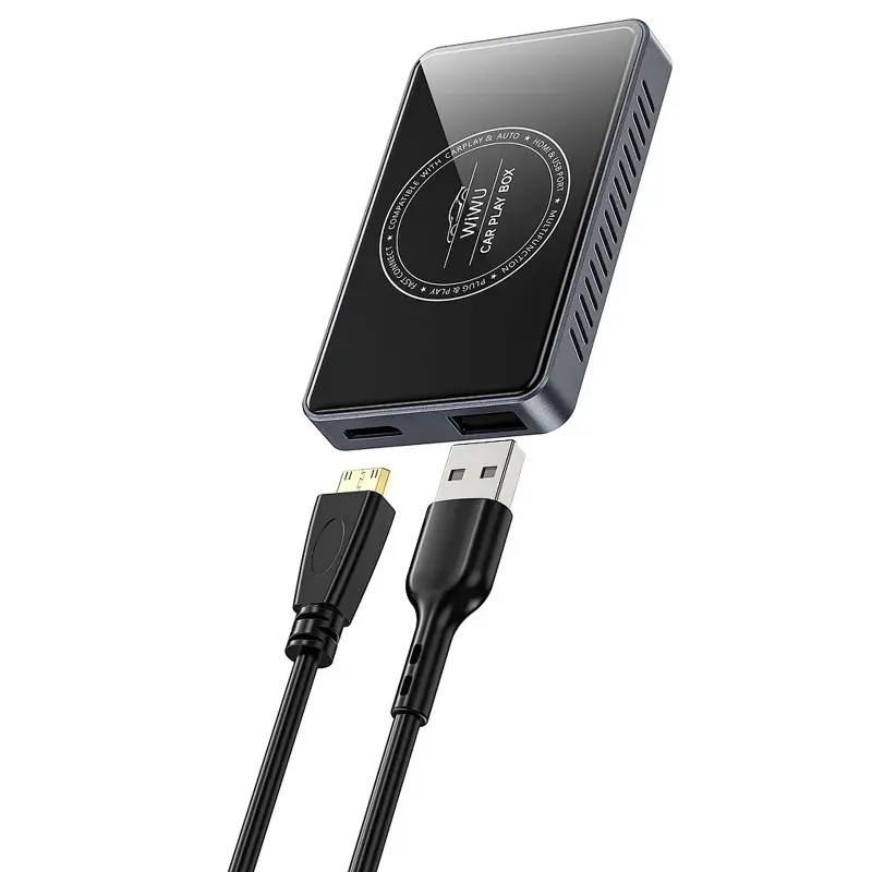 Адаптер WIWU Wi-CP004 Play box car wireless CarPlay (iOS + Android), Black 4, купить оптом с доставкой