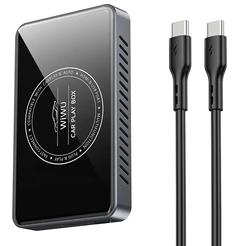 Адаптер WIWU Wi-CP004 Play box car wireless CarPlay (iOS + Android), Black 6, купить оптом с доставкой