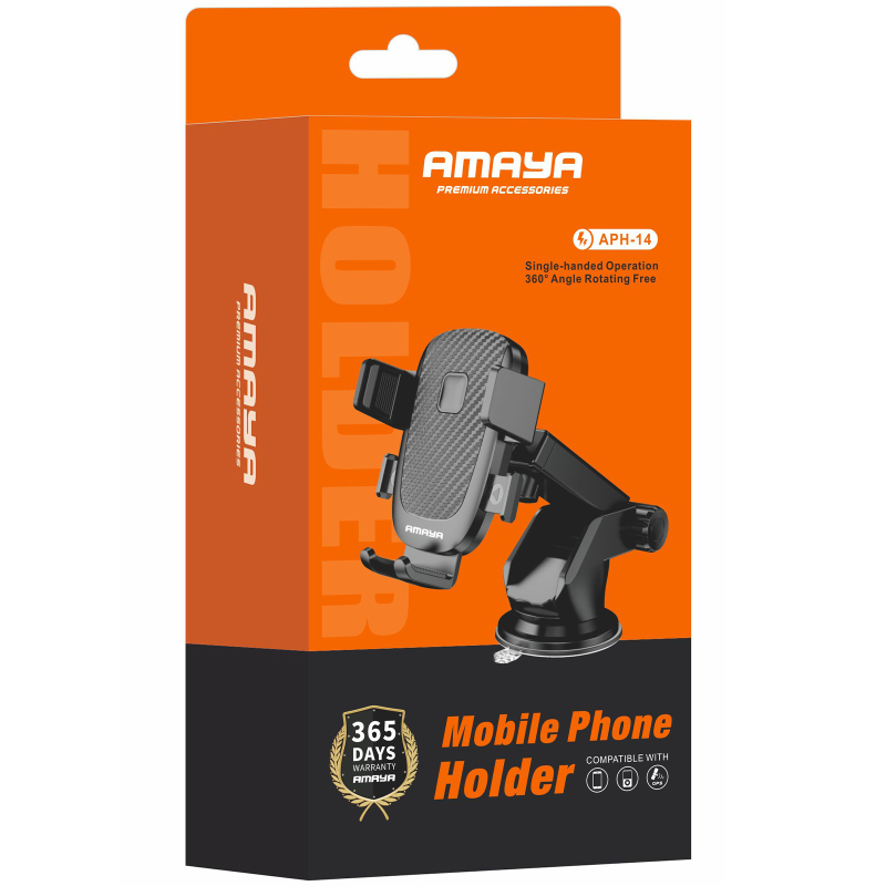 Уценка Автодержатель Amaya APH-14 (center console), Мятая упаковка / Black 1, купить оптом с доставкой