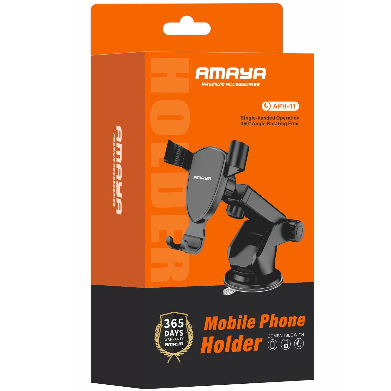 Уценка Автодержатель Amaya APH-11 (center console), Мятая упаковка / Black 1, купить оптом с доставкой
