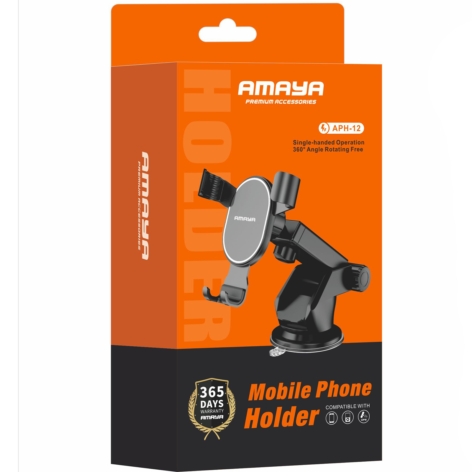 Уценка Автодержатель Amaya APH-12 (center console), Мятая упаковка / Black 1, купить оптом с доставкой