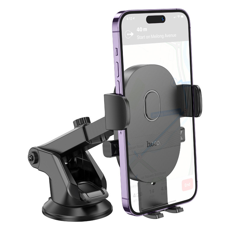 Автотримач Hoco H19 Mighty one-button (center console) на малюнкі №2