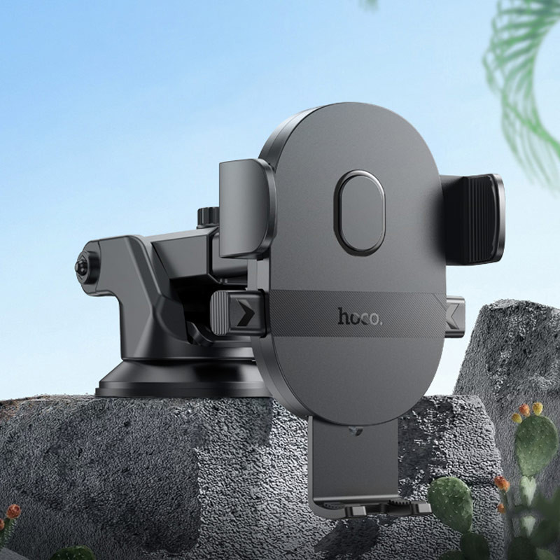 Автотримач Hoco H19 Mighty one-button (center console) на малюнкі №7