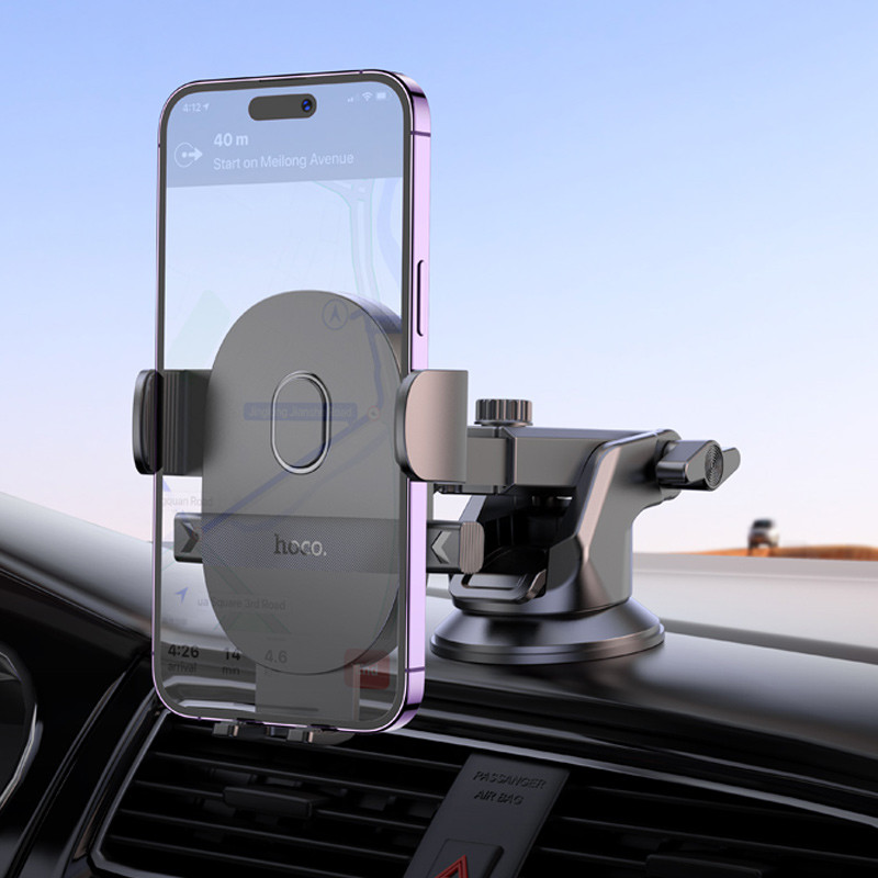 Автотримач Hoco H19 Mighty one-button (center console) на малюнкі №8