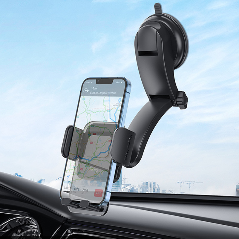 Автотримач Hoco CA118 Delicate press type (center console), Space Black 5, купити оптом з доставкою