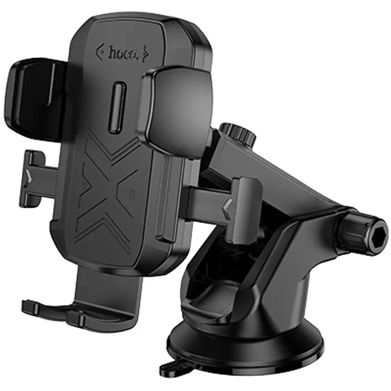 Автотримач Hoco H65 Gamble one-button (center console), Black, купити оптом з доставкою
