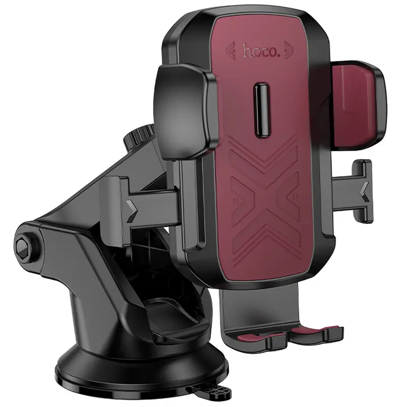Автотримач Hoco H65 Gamble one-button (center console), Black / Red 1, купити оптом з доставкою