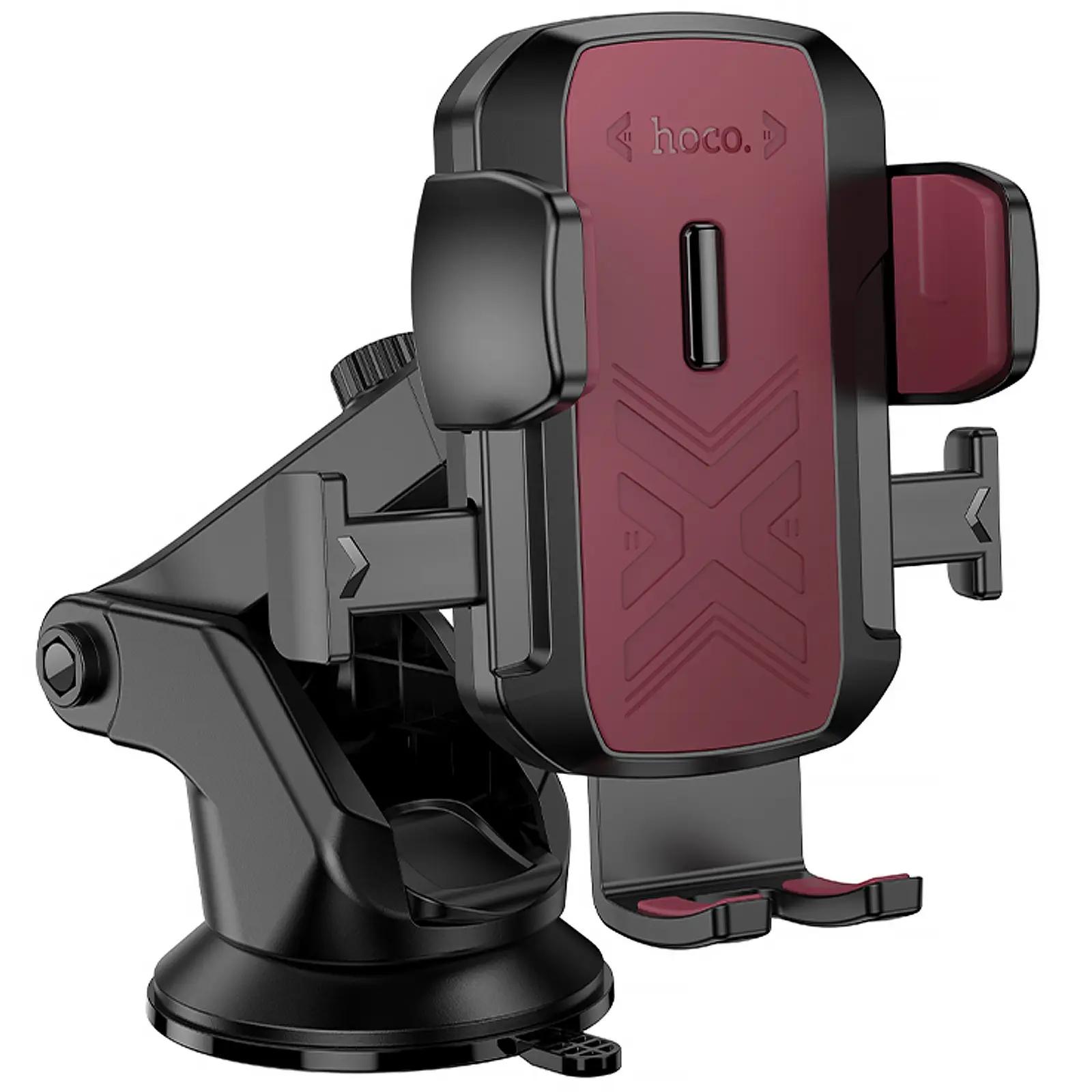 Автотримач Hoco H65 Gamble one-button (center console), Black / Red 1, купити оптом з доставкою