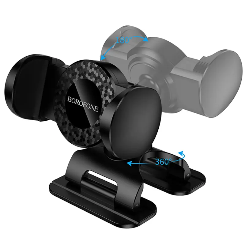 Автодержатель Borofone BH142 Support pull clip (center console), Black 4, купить оптом с доставкой