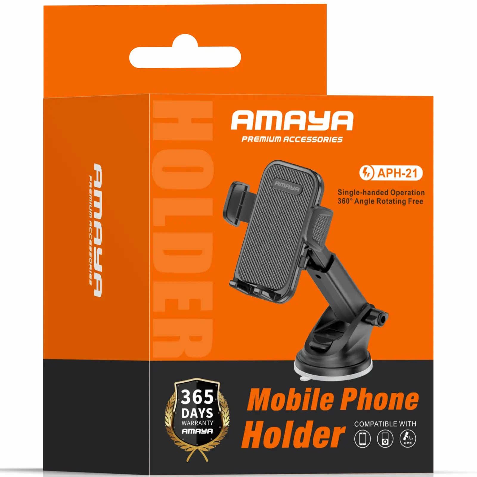 Автотримач Amaya APH-21 (center console), Black 1, купити оптом з доставкою