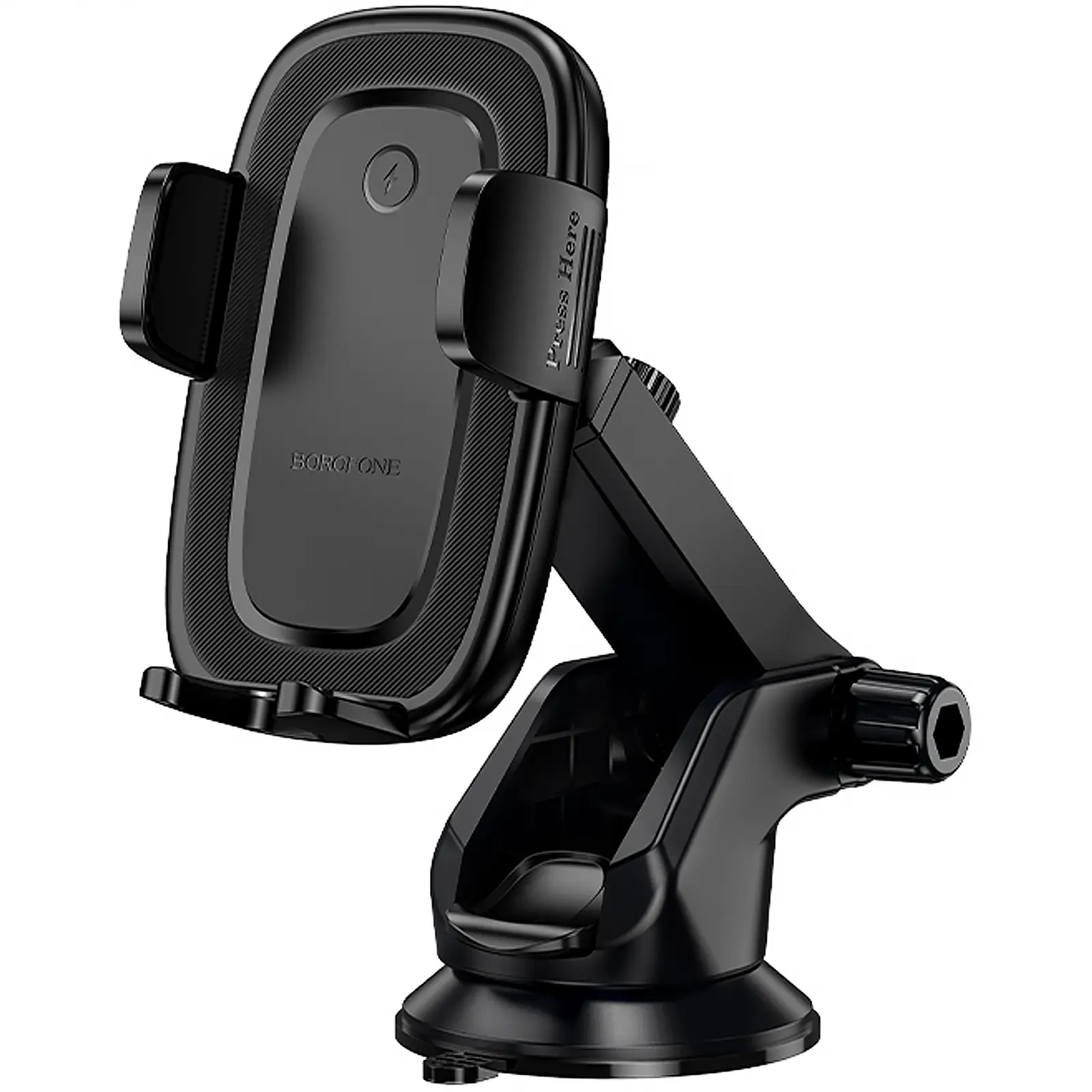 Автотримач з БЗП Borofone BH223 Follower 15W (center console), Black, купити оптом з доставкою