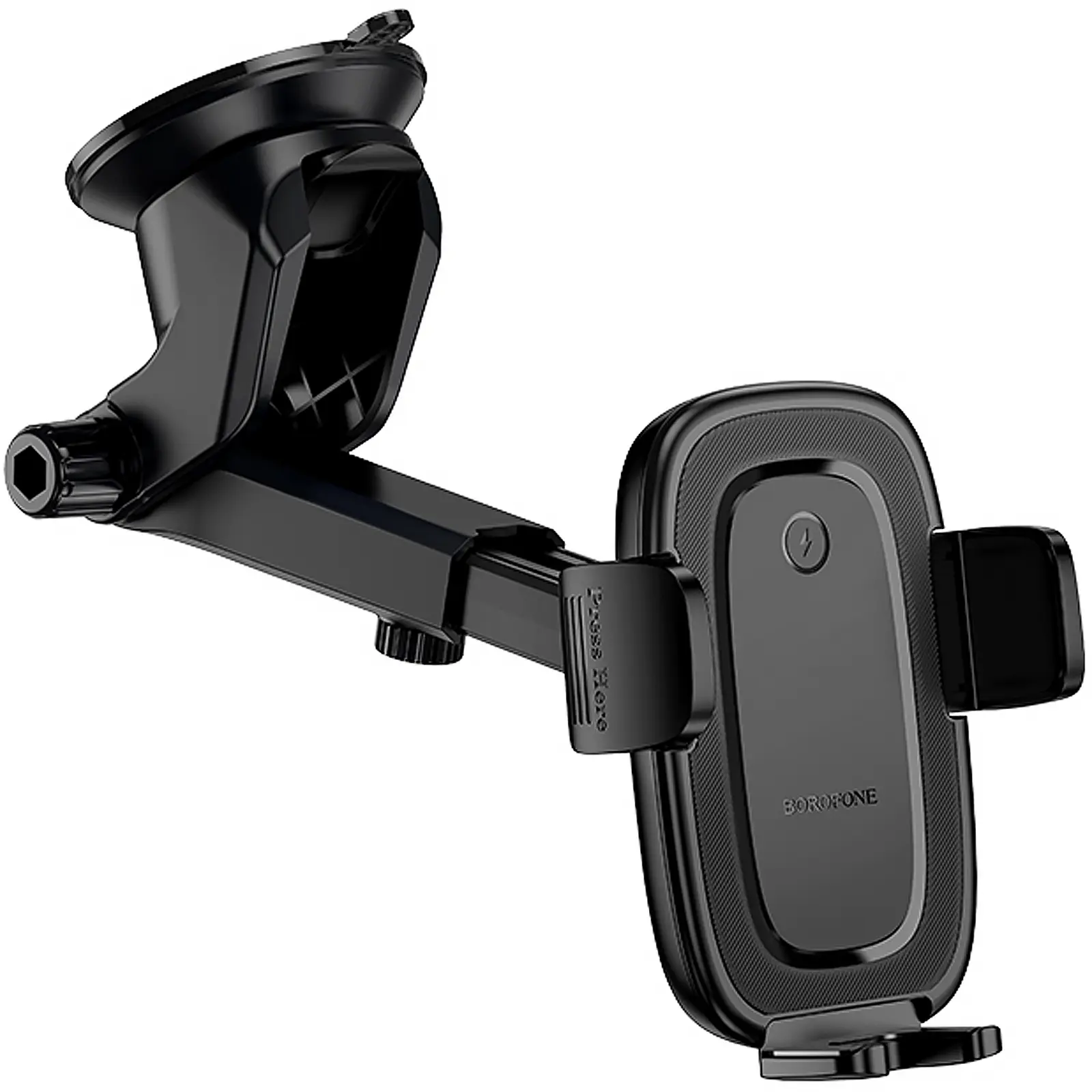 Автотримач з БЗП Borofone BH223 Follower 15W (center console), Black 4, купити оптом з доставкою