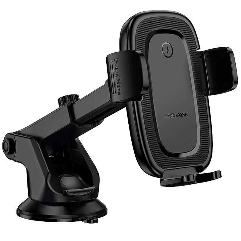 Автодержатель с БЗУ Borofone BH223 Follower 15W (center console) на картинке №7