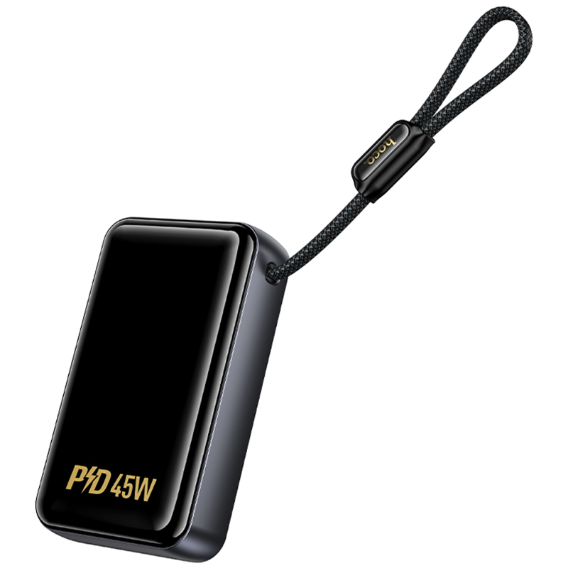 Портативное ЗУ Power Bank Hoco Q54 Shine PD45W with cable 20000 mAh, Metal gray 4, купить оптом с доставкой