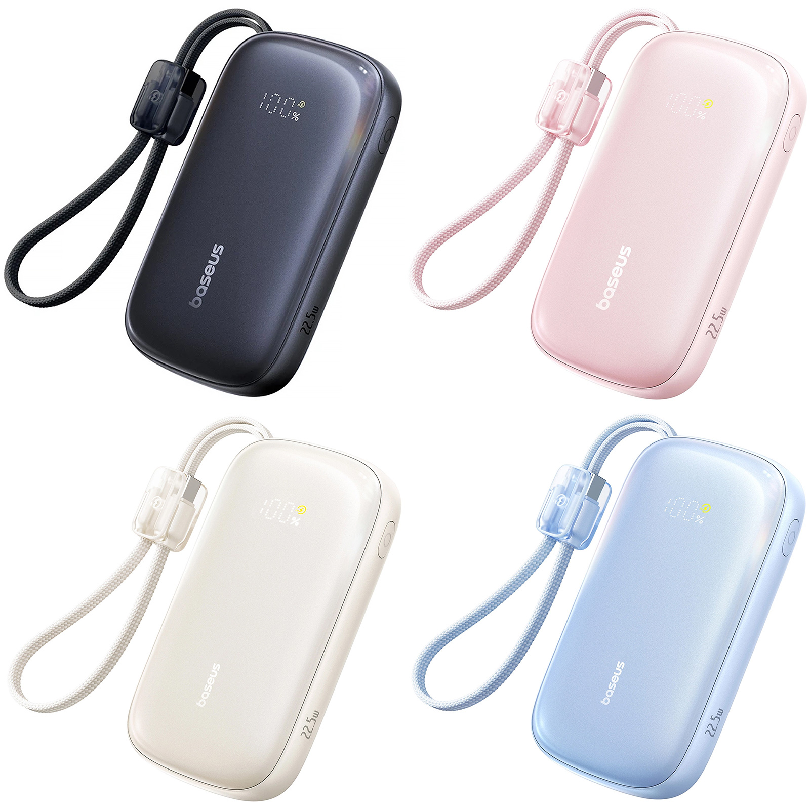 Портативний ЗП Power Bank Baseus EnerFill FC21 Qpow 3 Ultra 22.5W with cable 20000 mAh (PPFLS), купити оптом з доставкою