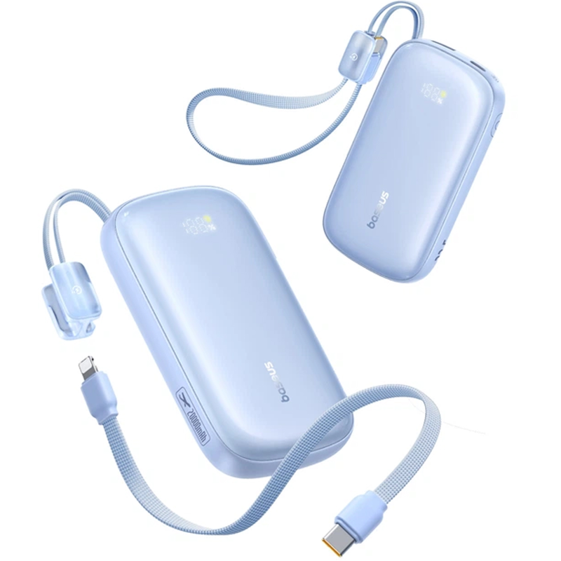 Портативний ЗП Power Bank Baseus EnerFill FC21 Qpow 3 Ultra 22.5W with cable 20000 mAh (PPFLS), Galaxy Blue 1, купити оптом з доставкою