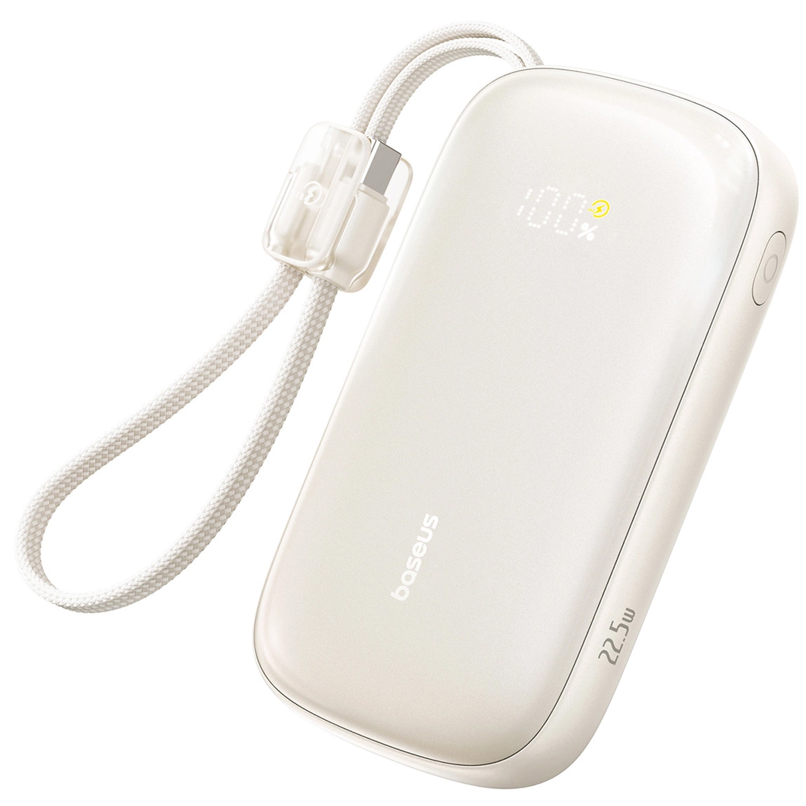 Портативний ЗП Power Bank Baseus EnerFill FC21 Qpow 3 Ultra 22.5W with cable 20000 mAh (PPFLS), Natural Titanium, купити оптом з доставкою