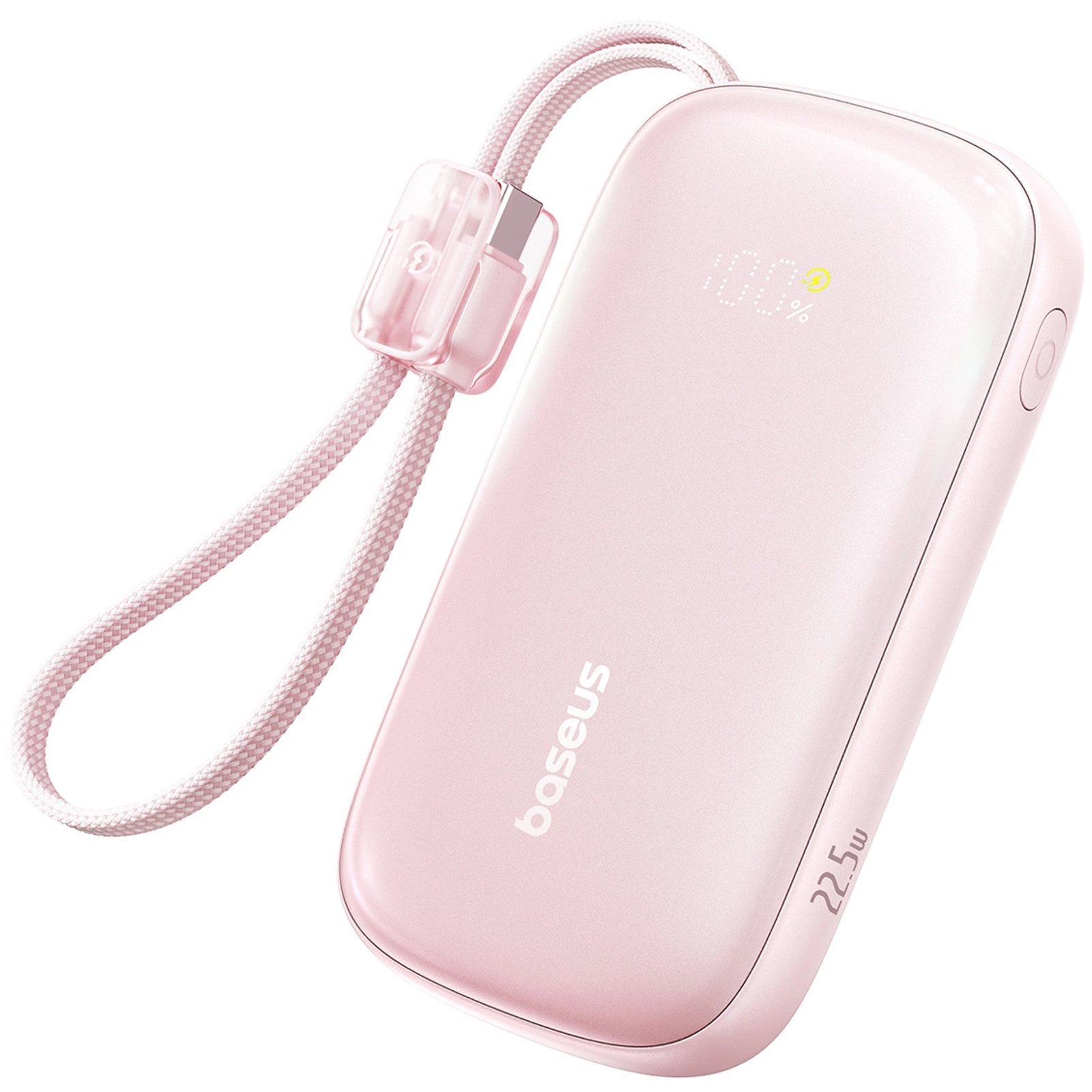 Портативний ЗП Power Bank Baseus EnerFill FC21 Qpow 3 Ultra 22.5W with cable 20000 mAh (PPFLS), Nebula Pink, купити оптом з доставкою