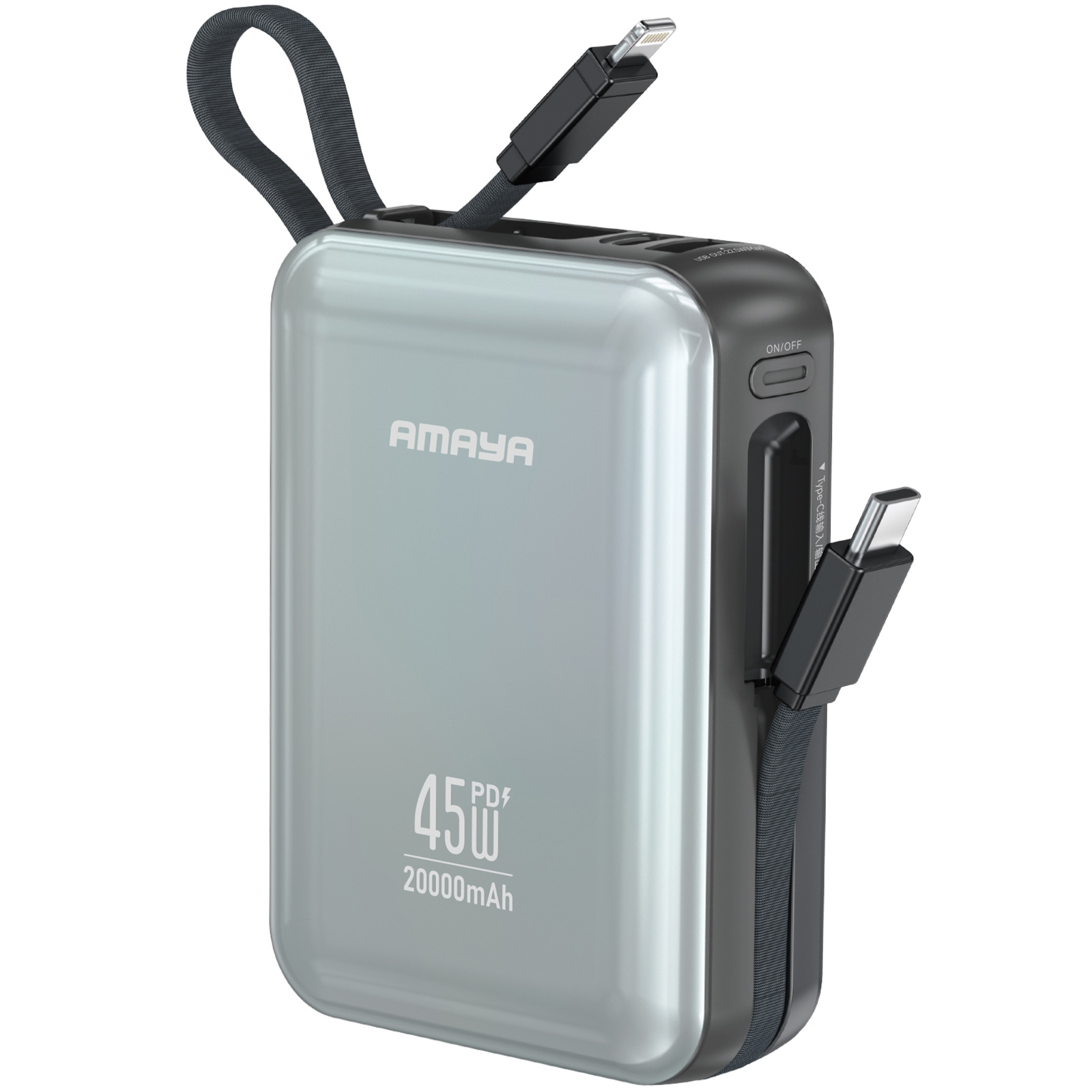 Портативний ЗП Power Bank Amaya F213C PD45W with cable 20000 mAh, купити оптом з доставкою