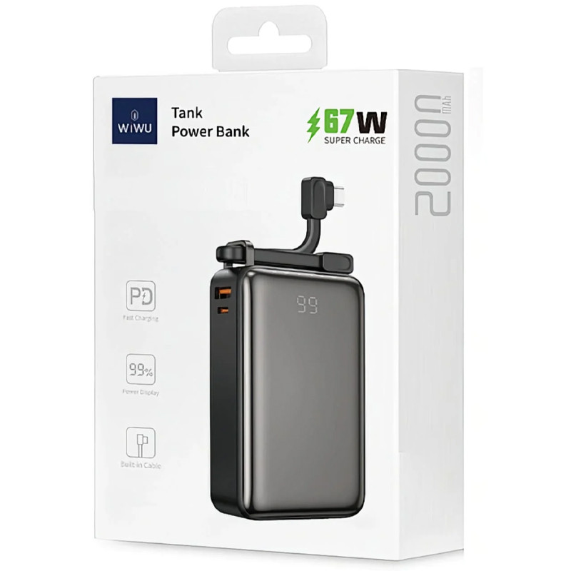 Портативне ЗП Power Bank WIWU Wi-P012 Tank 67W 20000 mAh дивитися фото №2