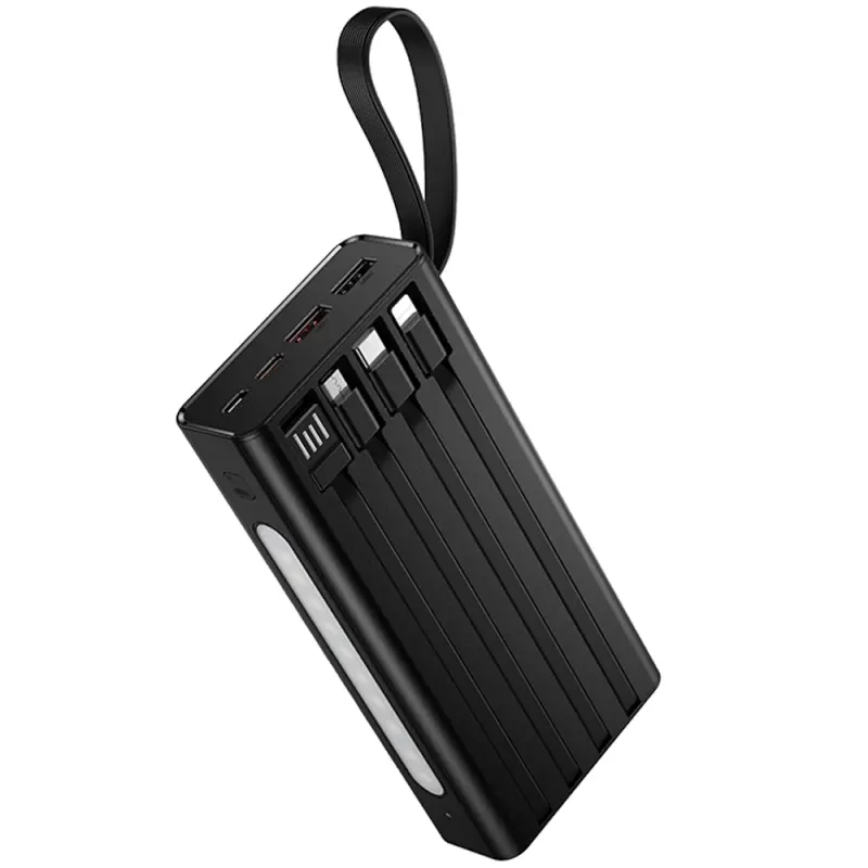 Портативний ЗП Power Bank Hoco J155 Shine 22.5W+PD20W with 4 cables 20000 mAh, Black 3, купити оптом з доставкою