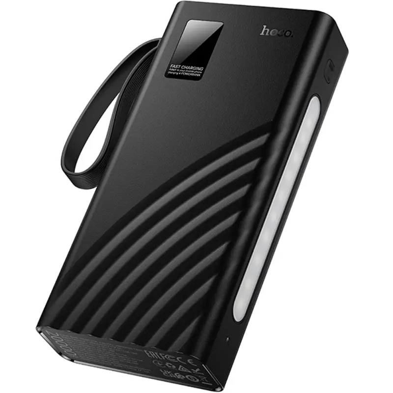 Портативний ЗП Power Bank Hoco J155 Shine 22.5W+PD20W with 4 cables 20000 mAh, Black 4, купити оптом з доставкою