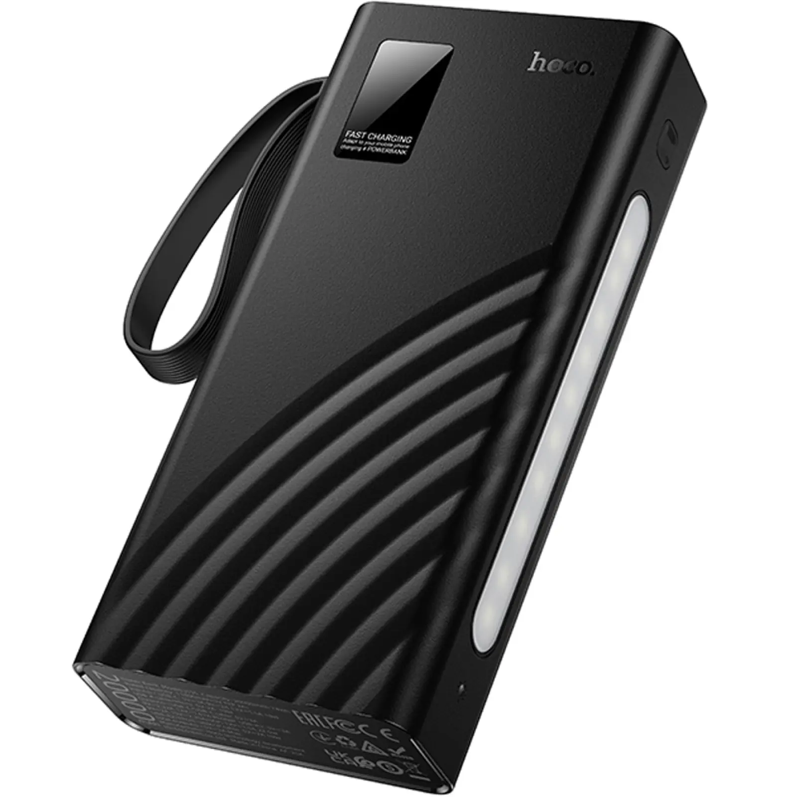 Портативний ЗП Power Bank Hoco J155 Shine 22.5W+PD20W with 4 cables 20000 mAh, Black 4, купити оптом з доставкою