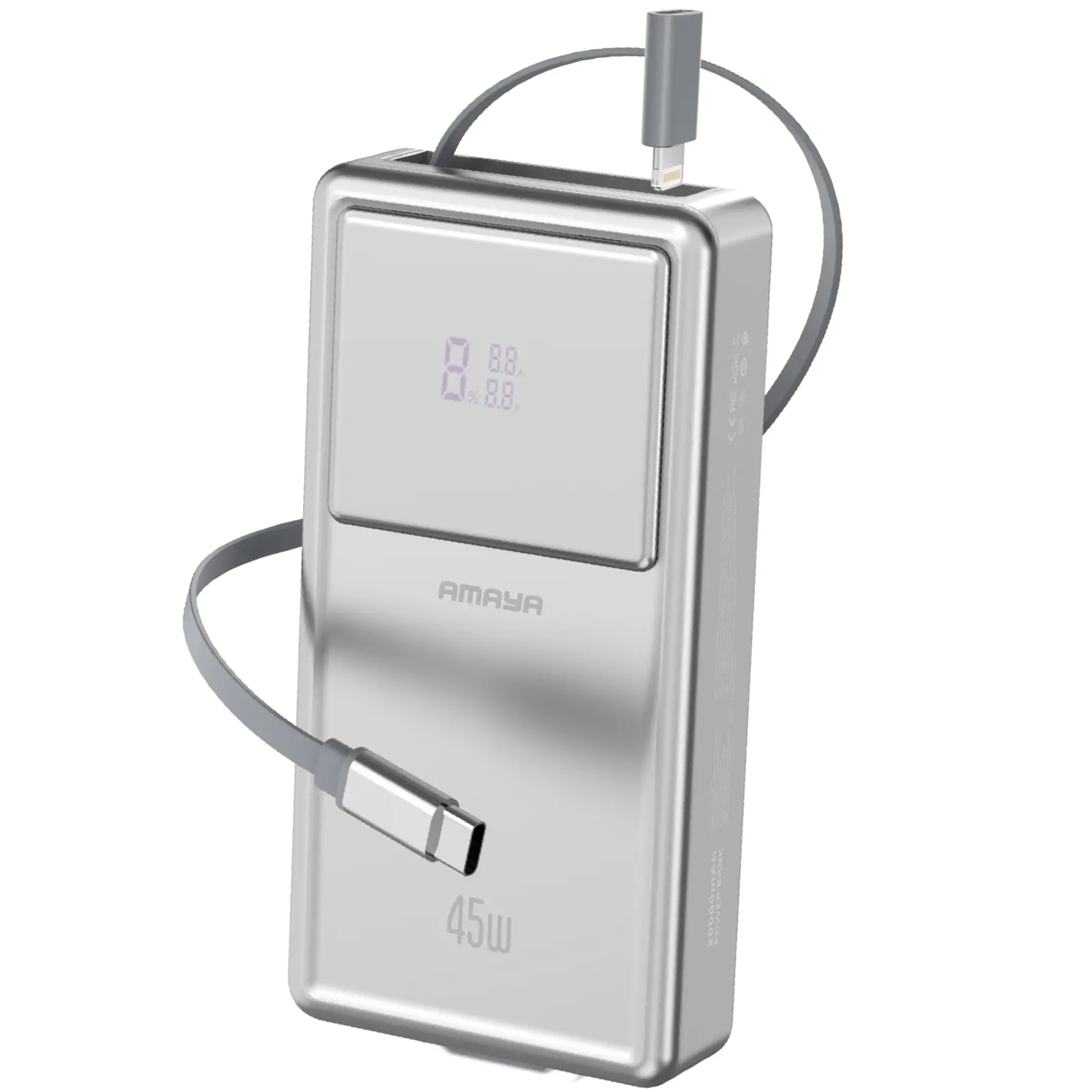Портативное ЗУ Power Bank Amaya APB-F231 45W with display and cable 20000 mAh, купить оптом с доставкой