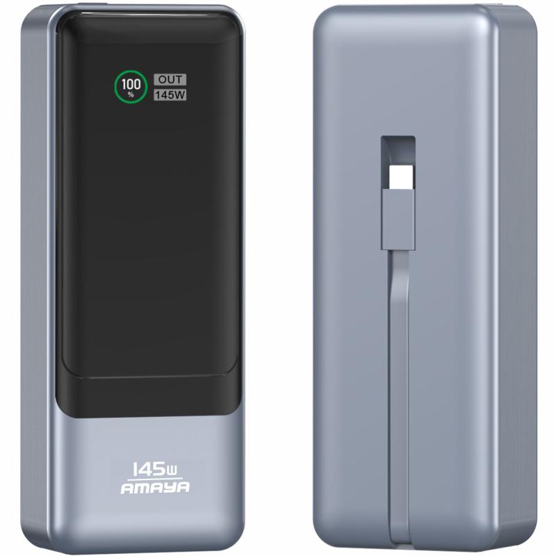 Портативний ЗП Power Bank Amaya FD23 145W with display and cable 20000 mAh на малюнкі №2