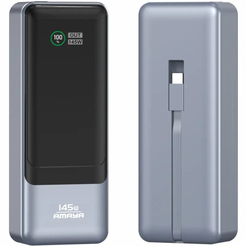 Портативное ЗУ Power Bank Amaya FD23 145W with display and cable 20000 mAh, Gray 1, купить оптом с доставкой