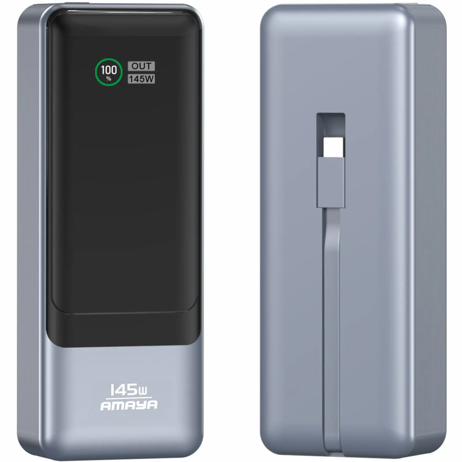 Портативное ЗУ Power Bank Amaya FD23 145W with display and cable 20000 mAh, Gray 1, купить оптом с доставкой
