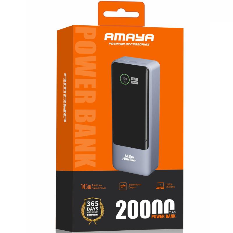 Портативний ЗП Power Bank Amaya FD23 145W with display and cable 20000 mAh на малюнкі №3