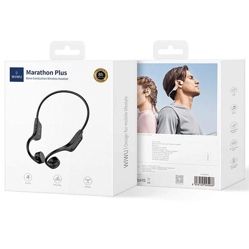 Bluetooth навушники WIWU Bone Conduction Headsets Marathon Plus дивитися фото №4