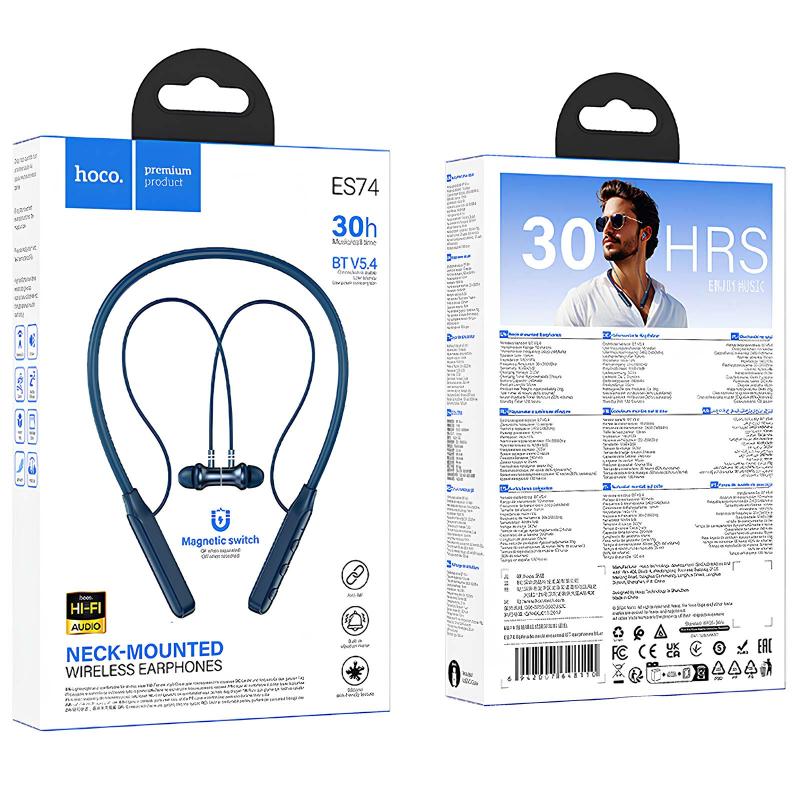 Bluetooth навушники Hoco ES74 Refinado neck-mounted на малюнкі №3
