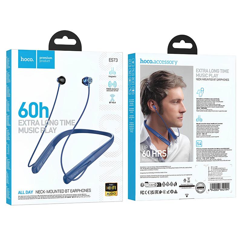 Bluetooth навушники Hoco ES73 Dynastic neck-mounted на малюнкі №3
