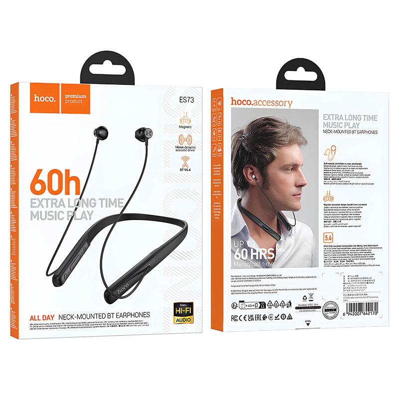 Bluetooth навушники Hoco ES73 Dynastic neck-mounted на малюнкі №3