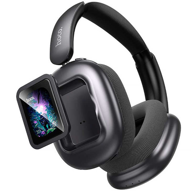 Накладные беспроводные наушники Hoco ESD23 Lasting ANC with display на картинке №4