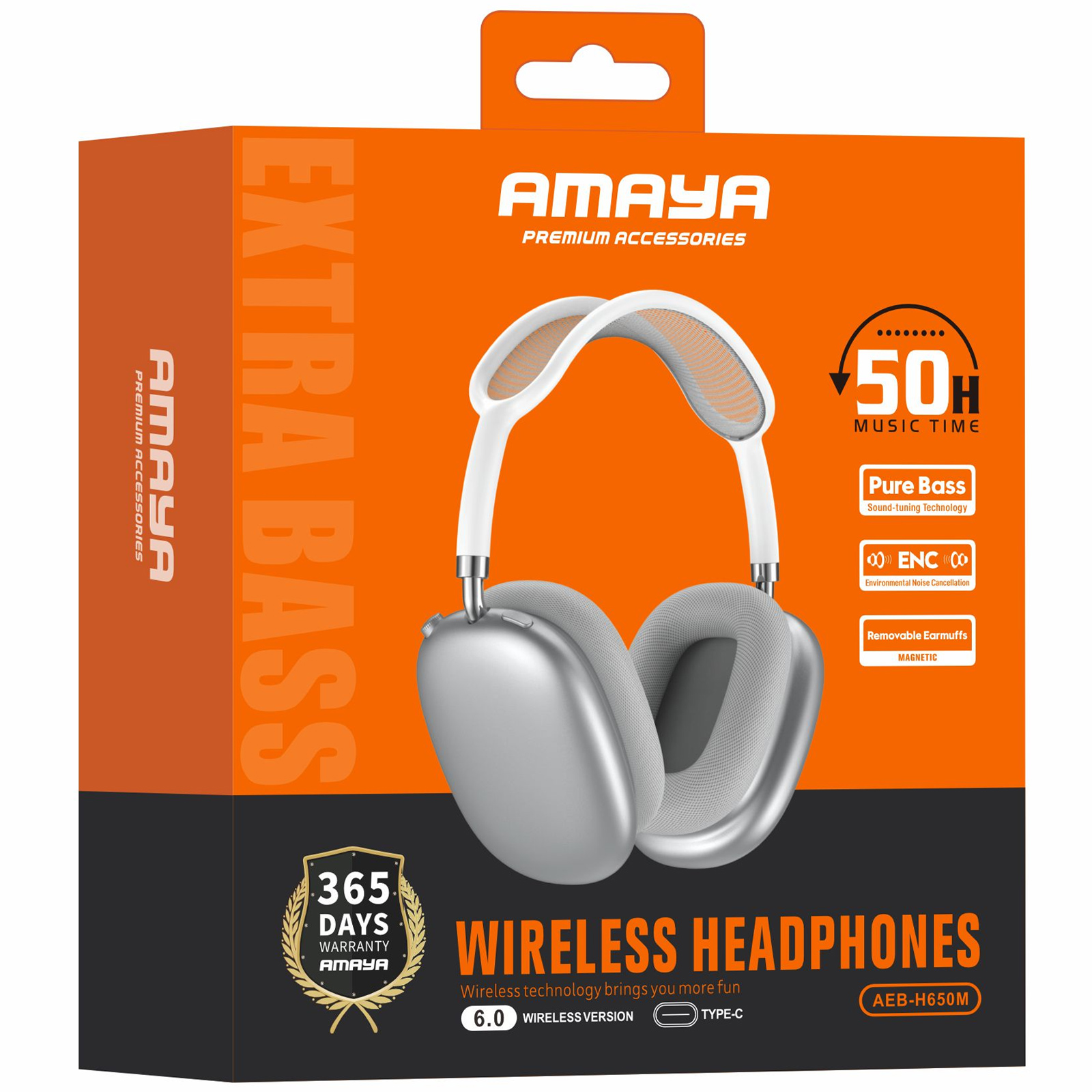 Накладні бездротові навушники Amaya H650M ENC, Gray 1, купити оптом з доставкою