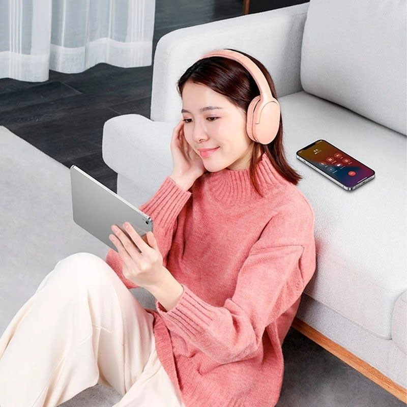 Накладні бездротові навушники Baseus Encok Wireless headphone D02 Pro (NGTD01030), Pink 5, купити оптом з доставкою