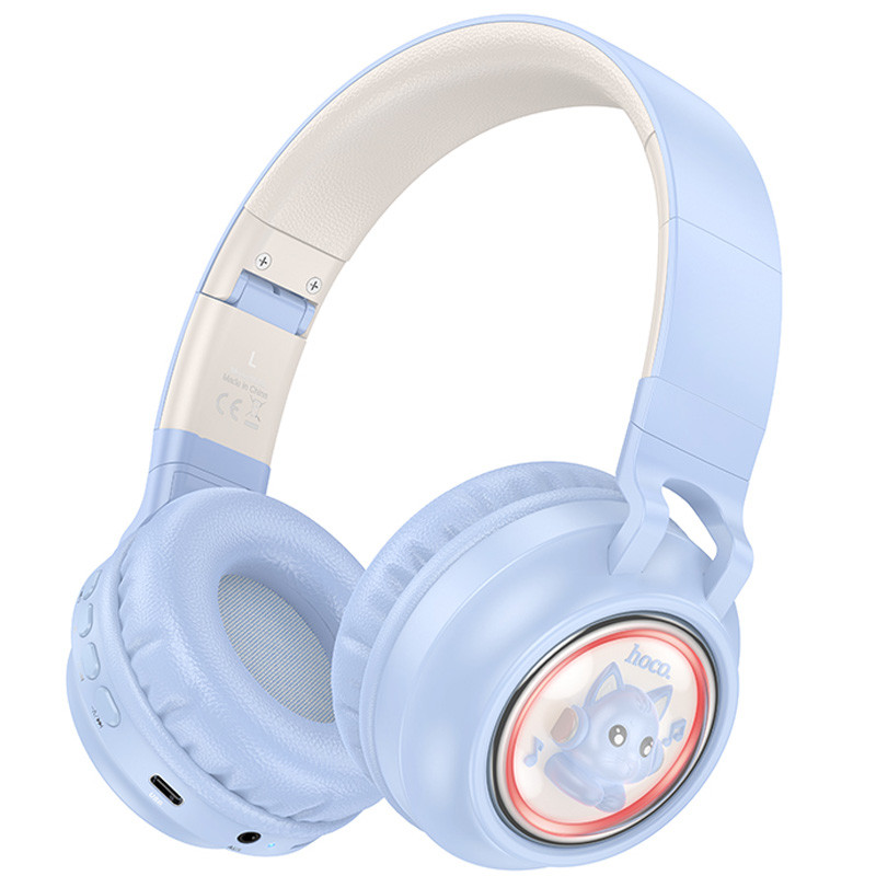 Накладні бездротові навушники Hoco W50 Cute fun на малюнкі №1