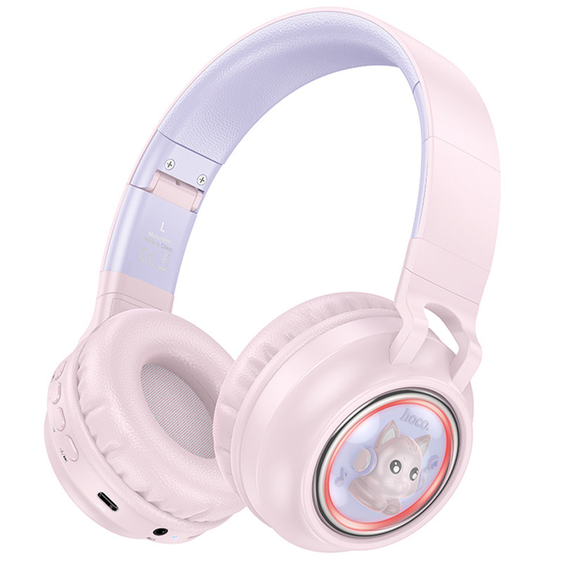 Накладні бездротові навушники Hoco W50 Cute fun на малюнкі №1