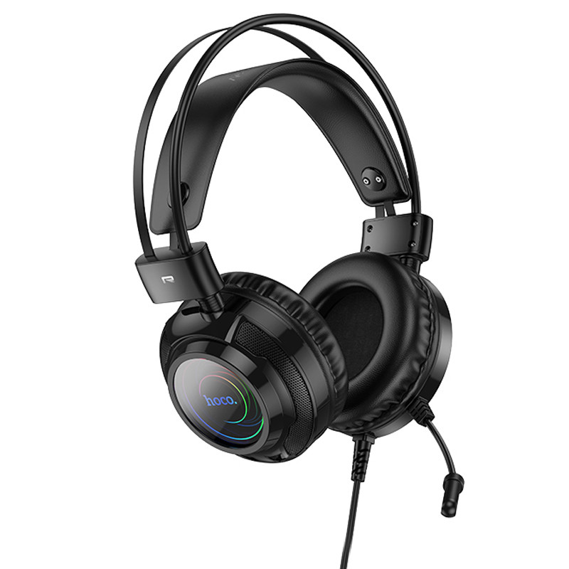 Накладные наушники Hoco W110 Resource (USB+3.5mm/2m) на картинке №1