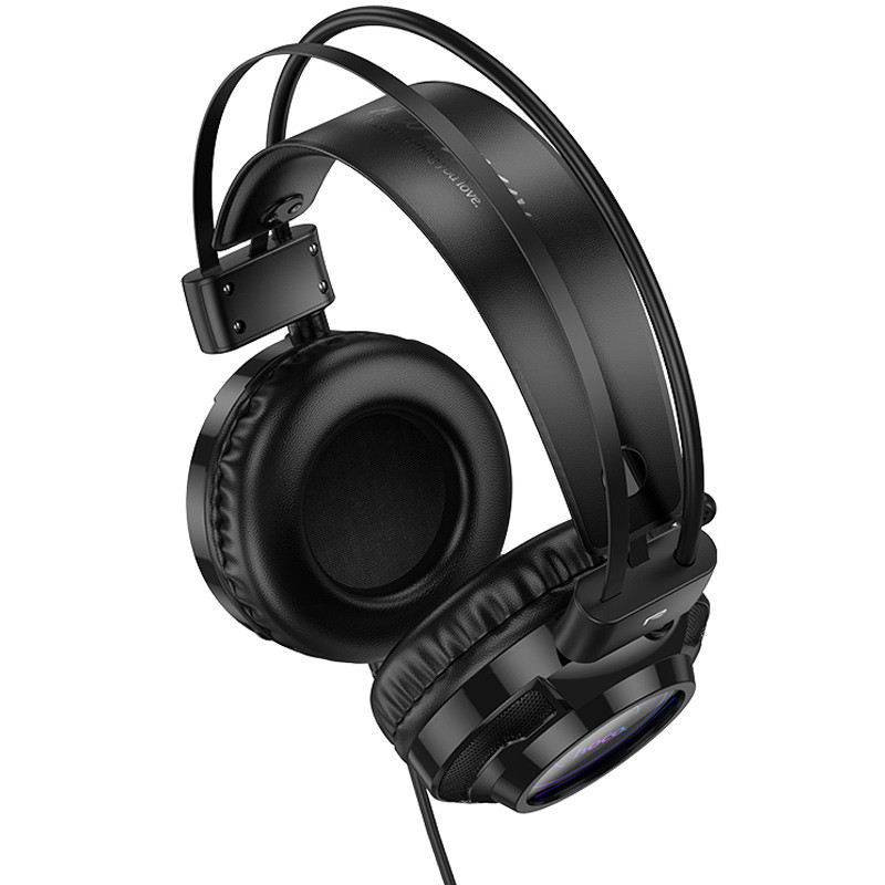 Накладные наушники Hoco W110 Resource (USB+3.5mm/2m) на картинке №3