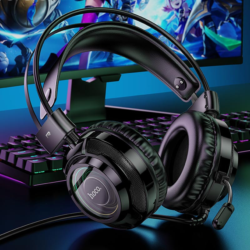 Накладные наушники Hoco W110 Resource (USB+3.5mm/2m) на картинке №4