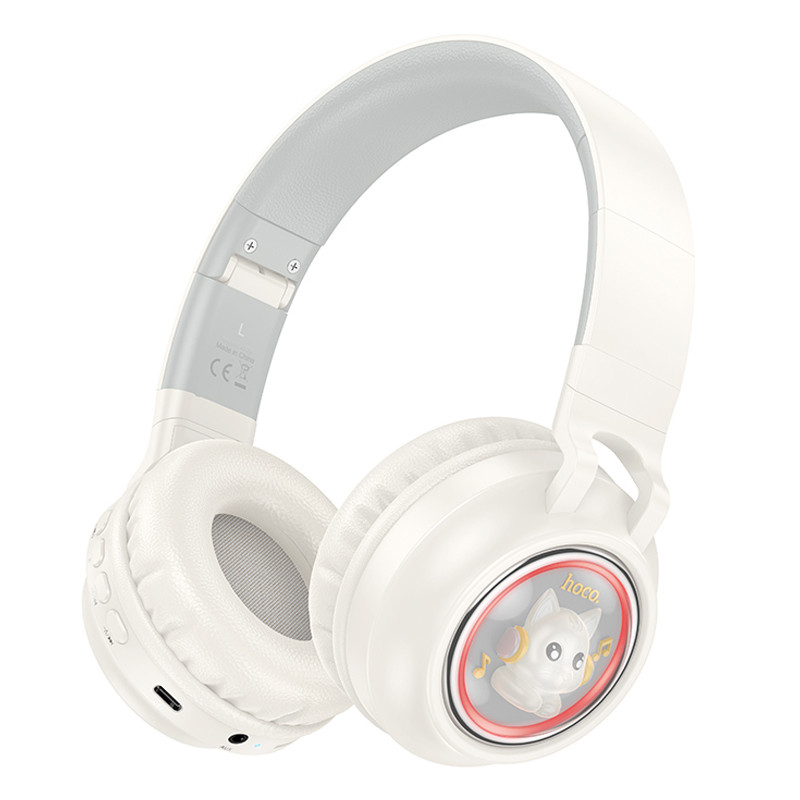 Накладні бездротові навушники Hoco W50 Cute fun на малюнкі №2