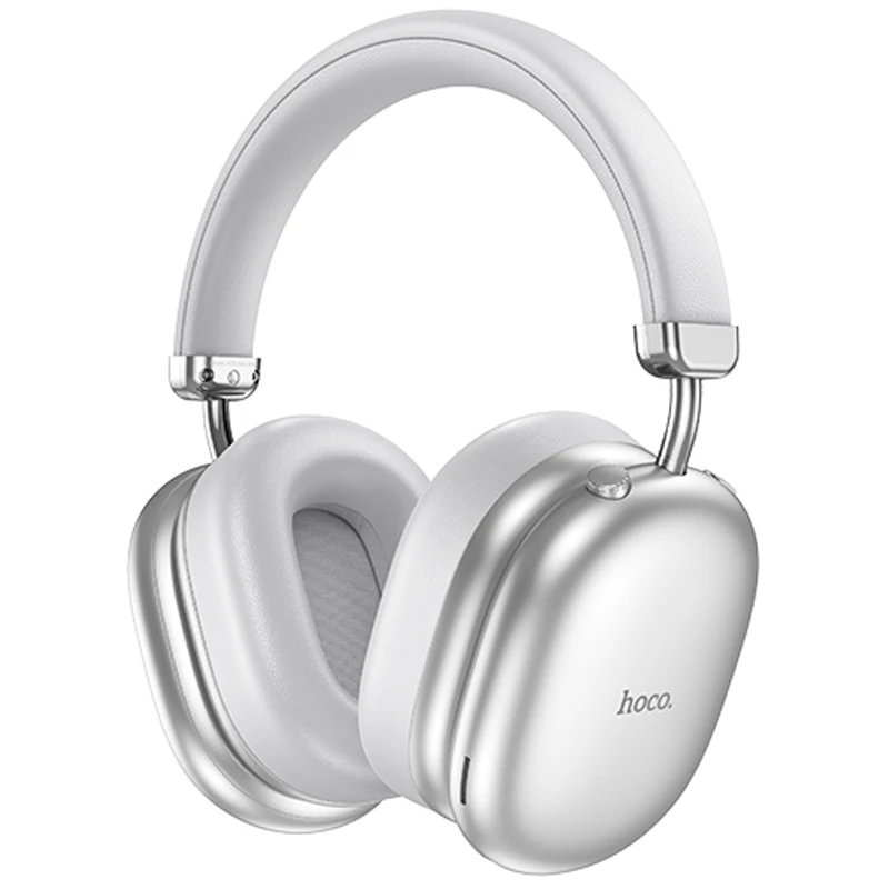 Накладні бездротові навушники Hoco W35 Max Auspicious ANC, Silver, купити оптом з доставкою