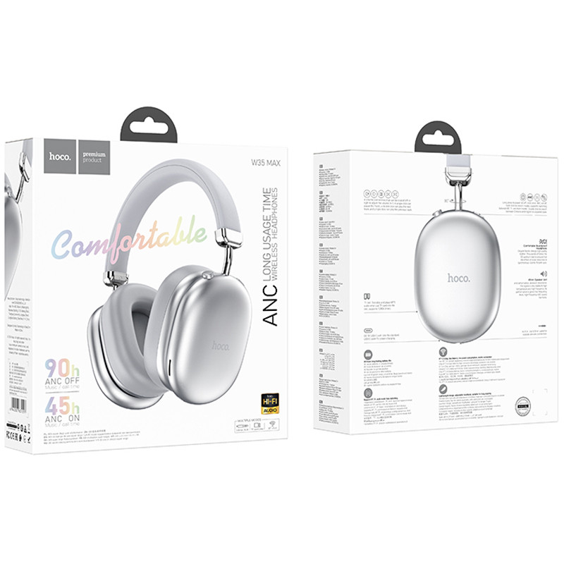 Накладні бездротові навушники Hoco W35 Max Auspicious ANC на малюнкі №3
