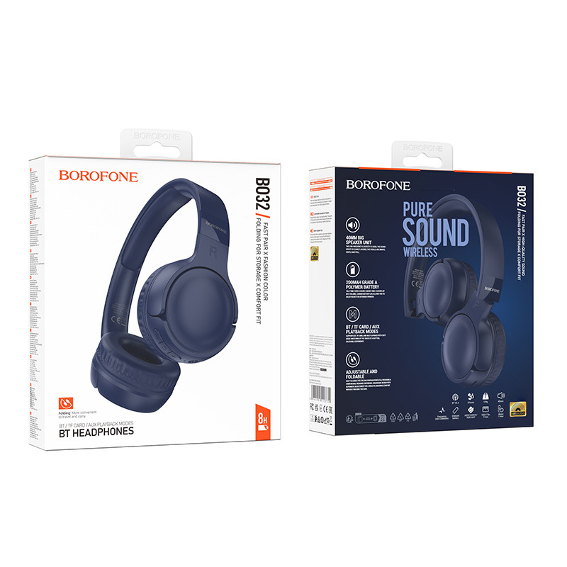 Накладні бездротові навушники BOROFONE BO32 Show на малюнкі №2