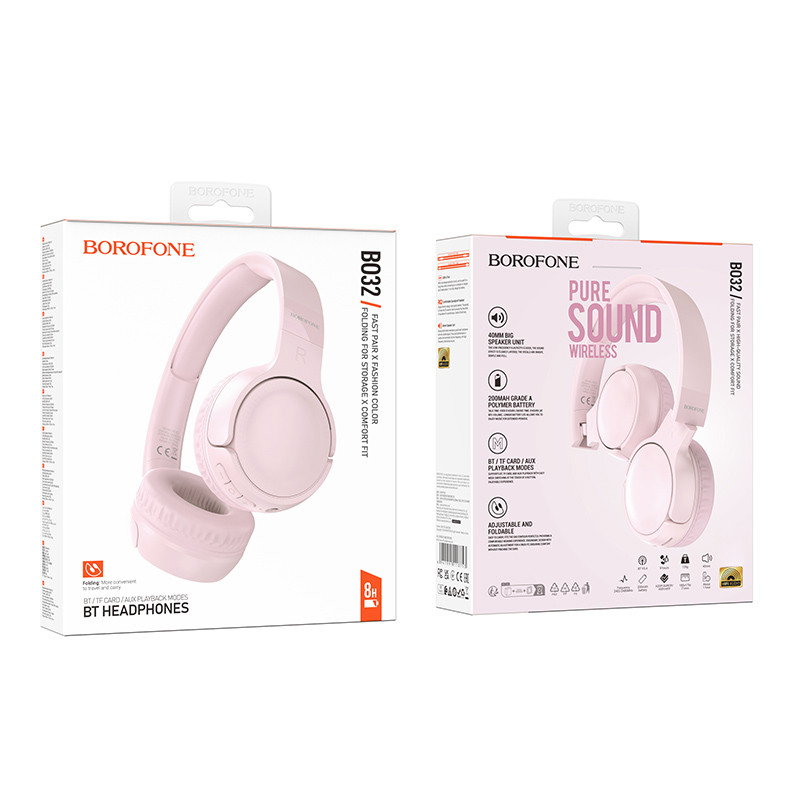 Накладні бездротові навушники BOROFONE BO32 Show на малюнкі №3