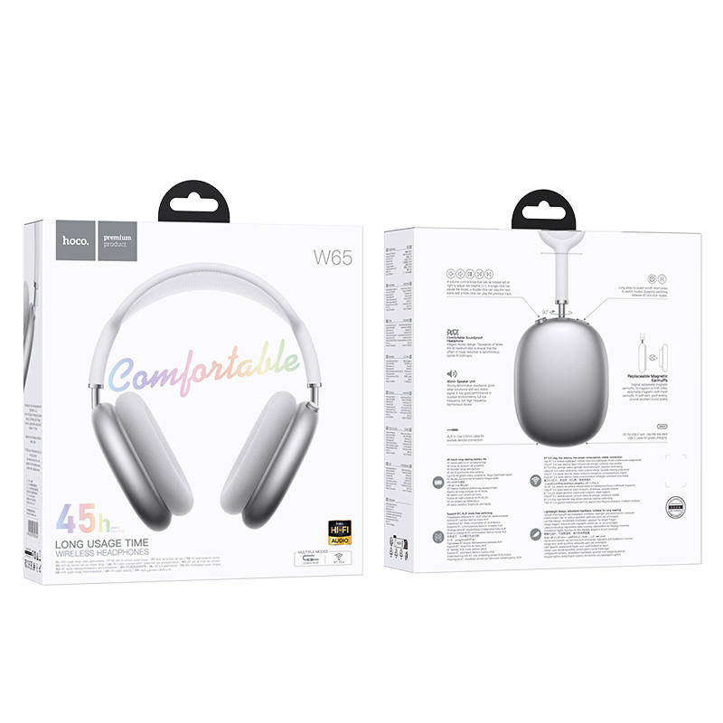 Накладні бездротові навушники Hoco W65 Happy на малюнкі №4